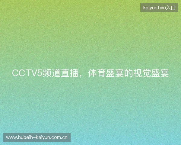 CCTV5频道直播，体育盛宴的视觉盛宴